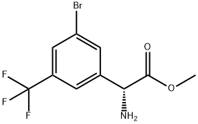 METHYL(2R)-2-AMINO-2-[3-BROMO-5-(TRIFLUOROMETHYL)PHENYL]ACETATE 结构式