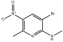 (3-Bromo-6-methyl-5-nitro-pyridin-2-yl)-methyl-amine 结构式