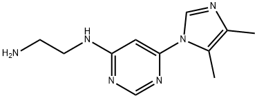 N1-(6-(4,5-DIMETHYL-1H-IMIDAZOL-1-YL)PYRIMIDIN-4-YL)ETHANE-1,2-DIAMINE 结构式