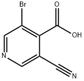 3-溴-5-氰基异烟酸 结构式