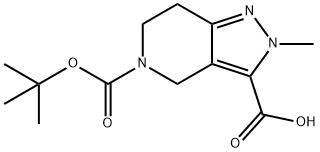 5-叔丁氧羰-2-甲基-1,4,6,7-四氢吡唑并〔4,3-C]吡啶-3-羧酸 结构式