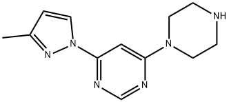 4-(3-METHYL-1H-PYRAZOL-1-YL)-6-(PIPERAZIN-1-YL)PYRIMIDINE 结构式