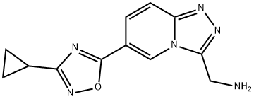 [6-(3-cyclopropyl-1,2,4-oxadiazol-5-yl)-[1,2,4]triazolo[4,3-a]pyridin-3-yl]methanamine 结构式