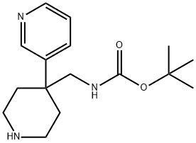 tert-Butyl [4-(pyridin-3-yl)piperidin-4-yl]methylcarbamate 结构式