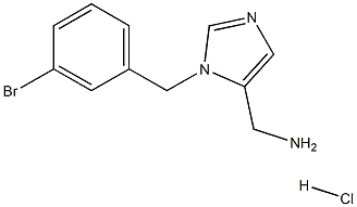 [1-(3-Bromobenzyl)-1H-imidazol-5-yl]methanamine hydrochloride 结构式