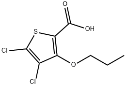 4,5-Dichloro-3-propoxy-thiophene-2-carboxylic acid 结构式