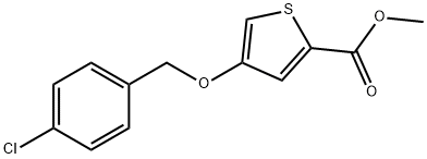 4-(4-Chloro-benzyloxy)-thiophene-2-carboxylic acid methyl ester 结构式