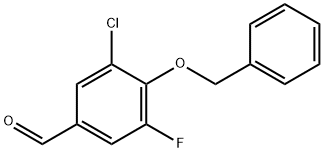 4-(苄氧基)-3-氯-5-氟苯甲醛 结构式