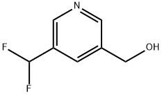 (5-(二氟甲基)吡啶-3-基)甲醇 结构式
