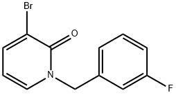 3-Bromo-1-(3-fluorobenzyl)pyridin-2(1H)-one 结构式