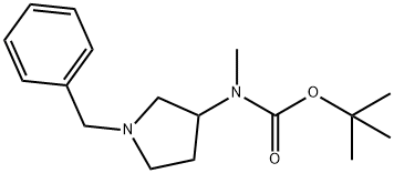 3-(N-BOC-N-METHYL)-AMINO-1-BENZYL-PYRROLIDINE 结构式