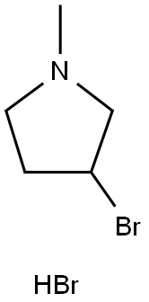 3-溴-1-甲基吡咯烷氢溴酸盐 结构式