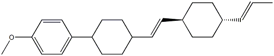 Benzene,1-methoxy-4-[trans-4-[(1E)-2-[trans-4-(1E)-1-propen-1-ylcyclohexyl]ethenyl]cyclohexyl]- 结构式