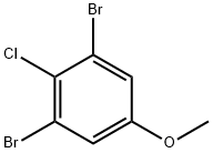 1,3-二溴-2-氯-5-甲氧基苯 结构式