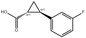 REL-(1R,2R)-2-(3-氟苯基)环丙烷-1-羧酸 结构式