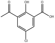 3-乙酰基-5-氯-2-羟基苯甲酸 结构式