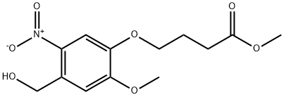 BUTANOIC ACID, 4-[4-(HYDROXYMETHYL)-2-METHOXY-5-NITROPHENOXY]-, METHYL ESTER 结构式