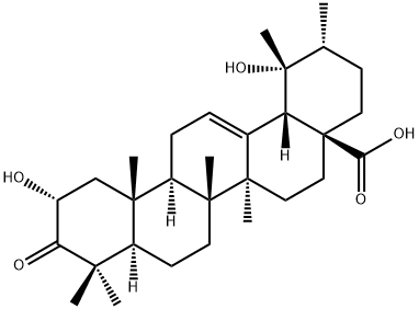 2Α,19Α-DIHYDROXY-3-OXO-URS-12-EN-28-OIC ACID 结构式