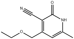 3-Pyridinecarbonitrile,4-(ethoxymethyl)-1,2-dihydro-6-methyl-2-oxo- 结构式