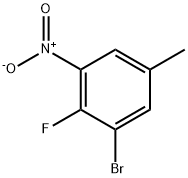 3-溴-4-氟-5-硝基甲苯 结构式