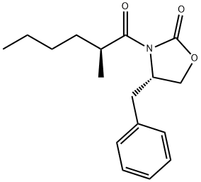 (4S)-4-benzyl-3-[(2S)-2-methylhexanoyl]-1,3-oxazolidin-2-one 结构式