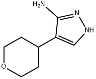 4-(四氢-2H-吡喃-4-基)-1H-吡唑-5-胺 结构式