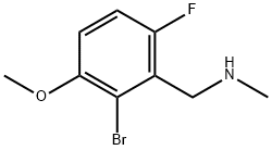 1-(2-溴-6-氟-3-甲氧基苯基)-N-甲基甲胺 结构式