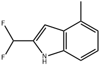 1H-Indole, 2-(difluoromethyl)-4-methyl- 结构式