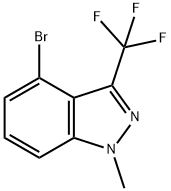 4-BROMO-1-METHYL-3-(TRIFLUOROMETHYL)-1H-INDAZOLE 结构式