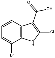 7-bromo-2-chloro-1H-indole-3-carboxylic acid 结构式
