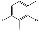 2-溴-4-氯-3-氟-1-甲基苯 结构式