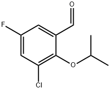 3-Chloro-5-fluoro-2-(propan-2-yloxy)benzaldehyde 结构式