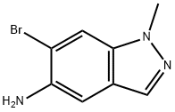 6-溴-1-甲基-1H-吲唑-5-胺 结构式