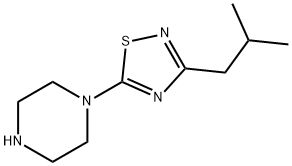 1-[3-(2-methylpropyl)-1,2,4-thiadiazol-5-yl]piperazine 结构式