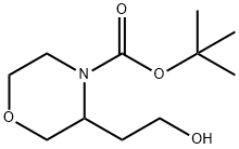 叔-丁基 3-(2-羟基乙基)吗啉-4-甲酸基酯 结构式
