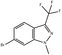 6-溴-1-甲基-3-(三氟甲基)-1H-吲唑 结构式