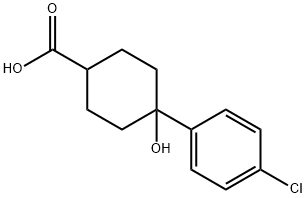 4-(4-chlorophenyl)-4-hydroxycyclohexanecarboxylic acid 结构式