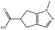1-甲基-1,4,5,6-四氢环戊[C]吡唑-5-羧酸 结构式