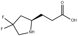 2-Pyrrolidinepropanoic acid, 4,4-difluoro-, (2R)- 结构式