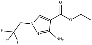 3-氨基-1-(2,2,2-三氟乙基)-1H-吡唑-4-羧酸乙酯 结构式