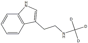 2-(1H-indol-3-yl)-N-(trideuteriomethyl)ethanamine 结构式