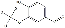 4-hydroxy-3-(trideuteriomethoxy)benzaldehyde 结构式