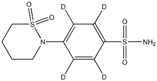 2,3,5,6-tetradeuterio-4-(1,1-dioxothiazinan-2-yl)benzenesulfonamide 结构式