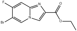 6-溴-7-氟咪唑并[1,2-A]吡啶-2-甲酸乙酯 结构式