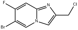 6-Bromo-2-chloromethyl-7-fluoro-imidazo[1,2-a]pyridine 结构式