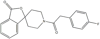 1'-[2-(4-fluorophenyl)acetyl]spiro[2-benzofuran-3,4'-piperidine]-1-one 结构式