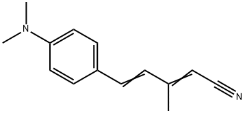 5-(4-Dimethylamino-phenyl)-3-methyl-penta-2,4-dienenitrile 结构式