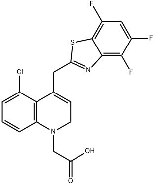 [5-Chloro-4-(4,5,7-trifluoro-benzothiazol-2-ylmethyl)-2H-quinolin-1-yl]-acetic acid 结构式