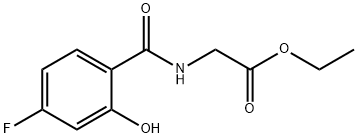 (4-Fluoro-2-hydroxy-benzoylamino)-acetic acid ethyl ester 结构式