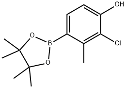 2-氯-3-甲基苯酚-4-频哪醇硼酸酯 结构式